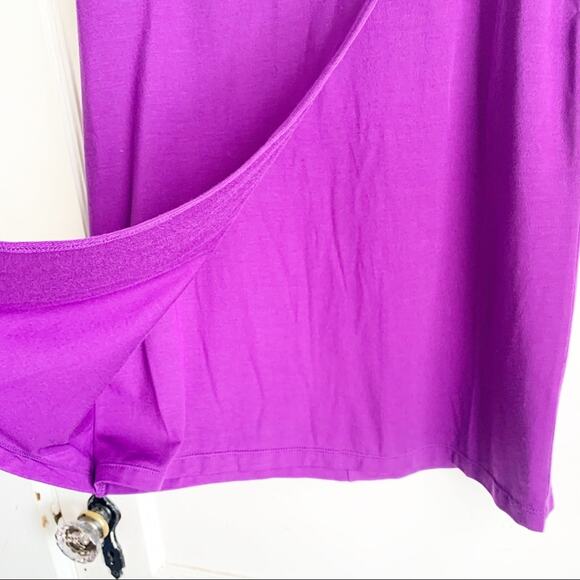 Athleta Seaside Fold Faux Wrap Tencel Skirt Athleisure Purple NWT XS Active - Picture 2 of 9